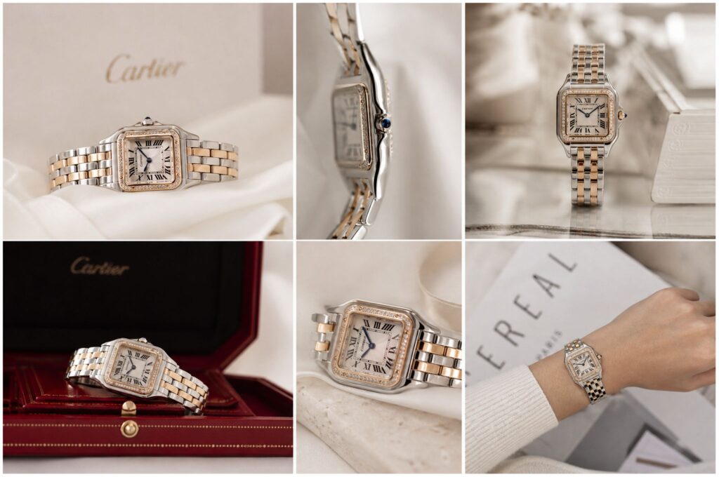 Visual pubblicitario Cartier creato per una campagna di prodotto.