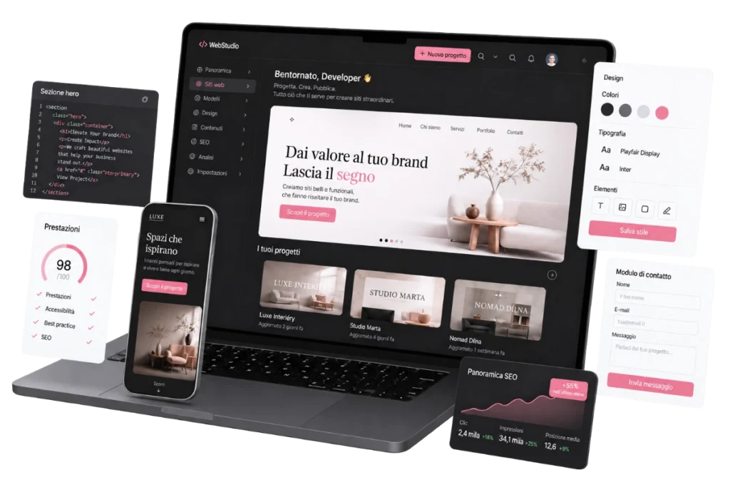 Anteprima di un sito web realizzato da WebCorna.
